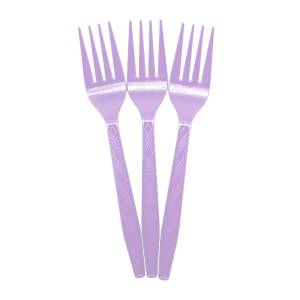 Вилки пластиковые Сиреневые 15 см, 10 шт / 6231677