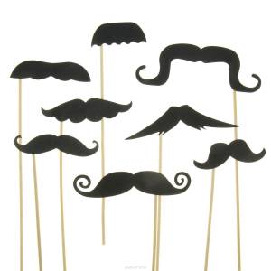 Аксессуары для фотосессии "Усы" (8 предметов)
