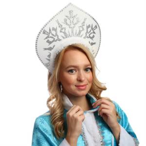 Кокошник "Снежинка серебро" 2877580 