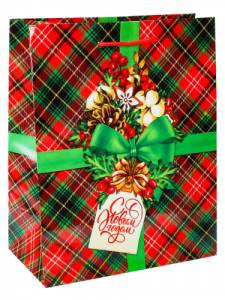 Пакет подарочный ПКП-6150 26,4*32,7*13,6 см с глянц. ламинацией 