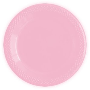 Тарелки пластиковые 15 см "Делюкс" Розовые/10 шт (Колумбия)