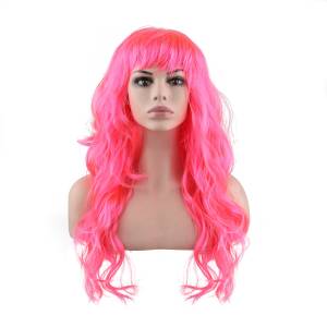 Парик "Локоны", ярко-розовый /6231362