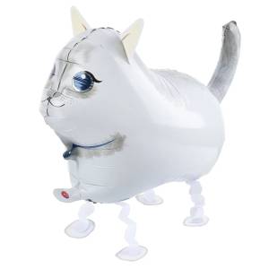 3D Кошка белая (ходячий шар) / Китай R943