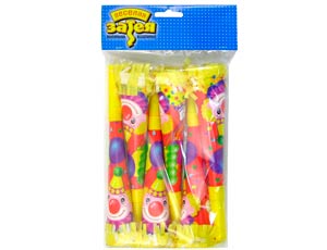 Горн "Клоун с шарами, с бахромой", 6 шт.