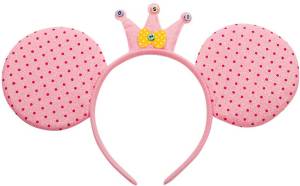 Ободок Мышка Принцесса, Розовый с блестками/6230403