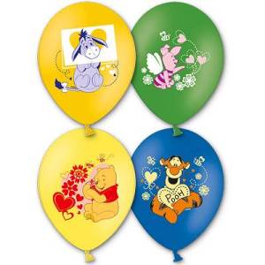 Набор шаров рис Disney Винни 30 см 5 шт