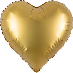 18" Сердце сатин золото (Китай) / 27597