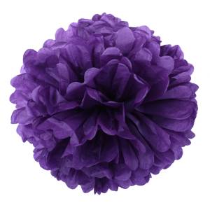 Помпон из бумаги 35 см. (фиолетовый) 