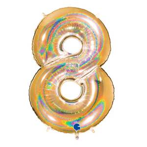 Цифра "8" - Золото голография в упак. /Grabo                     