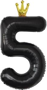 40" Цифра "5" Черный, Золотая корона / Китай 131175