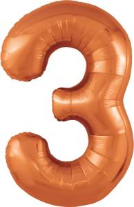 Цифра 3 - 40" Slim Папайя  (Россия) 