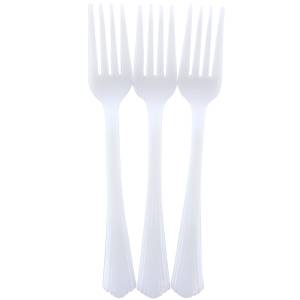 Вилки пластиковые Белые 17 см, 10 шт / 6231258
