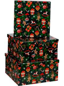 Коробка 15,5*15,5*9 см Новогодняя сказка