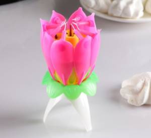 Свеча-цветок музыкальная 4887433 / 2720А