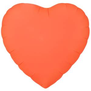 18" Сердце Неон Orange (Китай) 1204-1557