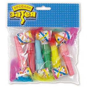 Язычок-гудок с пером 6 шт / 1501-0378