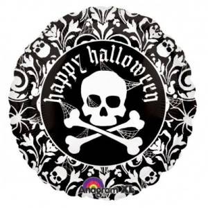 Шар 18" Хэллоуин череп с орнаментом (Анаграм)/1202-1132