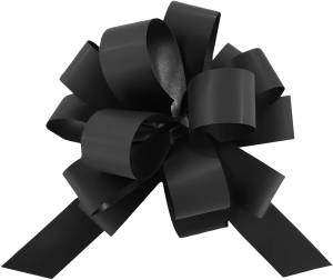 Бант-шар Черный матовый металл 10 см. / 661115