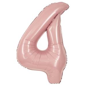 40" Цифра "4" Пыльная роза, сатин / Китай 24274