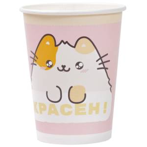 Стакан "Я Прекрасен ПушМяу" 250 мл 6 шт / 1502-6776