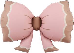 37" Бант, розовый сатин / Китай 25105