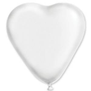 Сердце 16" белое, пастель          