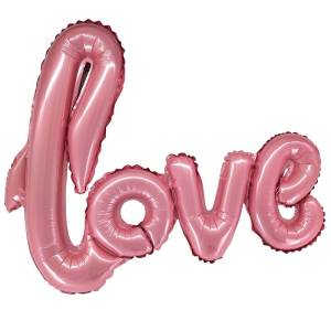 Надпись "LOVE" розовая 39"/Китай