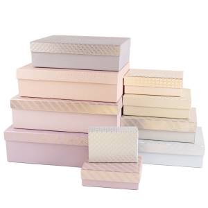 Коробка 22*16*6,5 см. "Нежный цвет" металлик / 502269