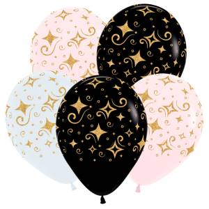 Золотые бриллианты Микс ассорти пастель 12" 50 шт.