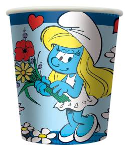 Стаканы бумажные "Приключения Смурфиков" 210 мл, 6 шт