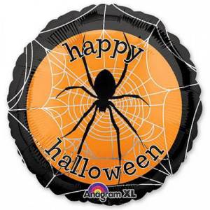 Шар 18" HWN Паук черный (Анаграм)