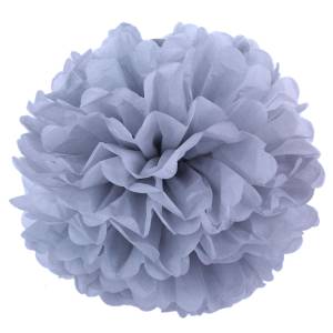 Помпон из бумаги 45 см (серебро)