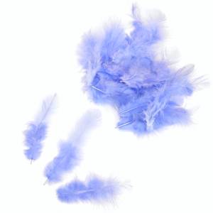 Набор перьев (голубые) 8-10 см. 100 шт./ч18735
