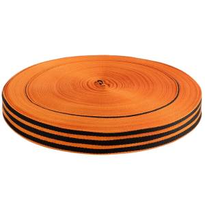 Георгиевская лента 2,4 см*100 м (жаккард) Р3092