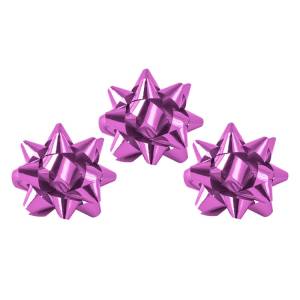 Бант Звезда металл светло-розовый D5 см., 12 шт. / 1509-1297