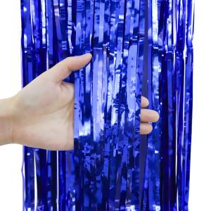 Занавес "Дождик" синий металлик 100*200 см (Китай) 6230895