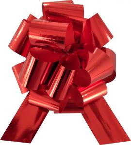 Бант-шар Красный металл 13 см. / 661094