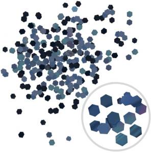 Глиттер "Блестки" лазерный черный 6 мм/100 г (Китай)