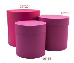Коробка 16*16 см "Вишневый микс" цилиндр