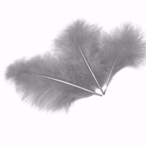 Набор перьев (серые) 13-15 см.30 шт.