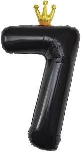 40" Цифра "7" Черный, Золотая корона / Китай 131177