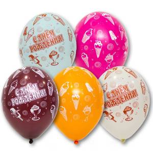 С Днем Рождения Мороженое, пастель 14" 1103-1900