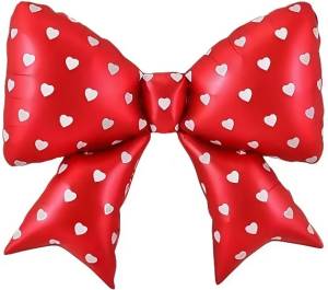 38" Бант сердечки, красный/ Китай 27783