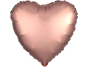 Сердце Сатин Rose Copper ( розовое золото )  18" (Анаграм) / 1204-0636