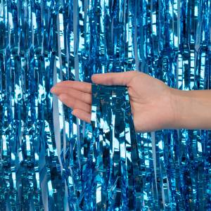 Занавес "Дождик" Звезды Бирюзовый, металлик 100*200 см.. (Китай) 6014411