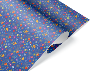 Уп. бумага "Сверкающие звезды" 0,7*1м (10 листов)/ 2050800