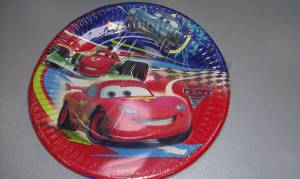 Тарелки "Тачки" 20 см.10 шт.