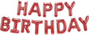 Набор шаров-букв мини Happy Birthday Красный 16"/ 17402