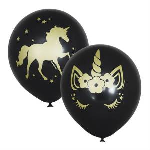 12" Единорог,черный металлик