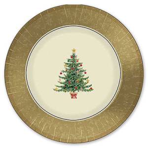 Тарелка  "Елка Рождество"  17 см. 8 шт.